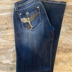 Miss Me boot cut size 28 jeans EUC